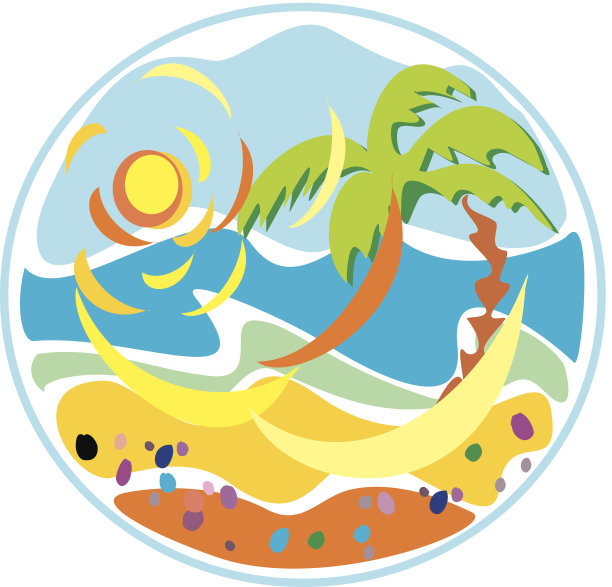 海滩，大海，阳光，棕榈树图片下载