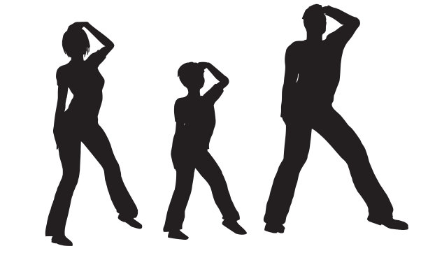 舞蹈家庭向量图片下载