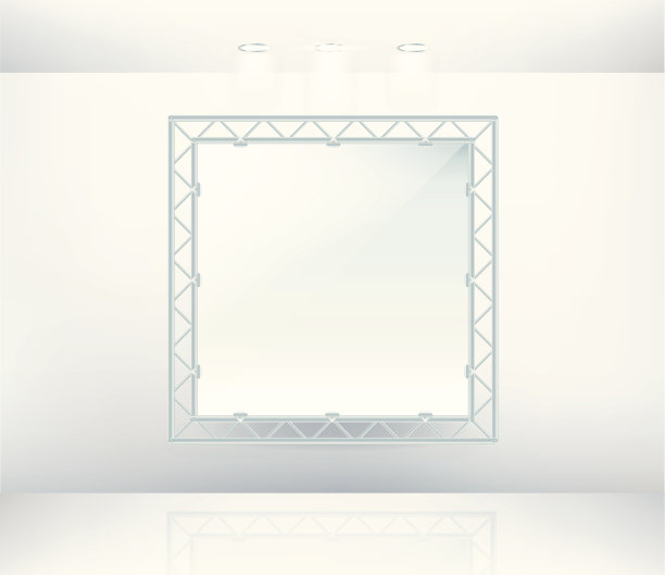 画廊的空墙画布图片下载