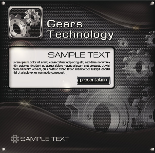 齿轮在网格和文本图片下载