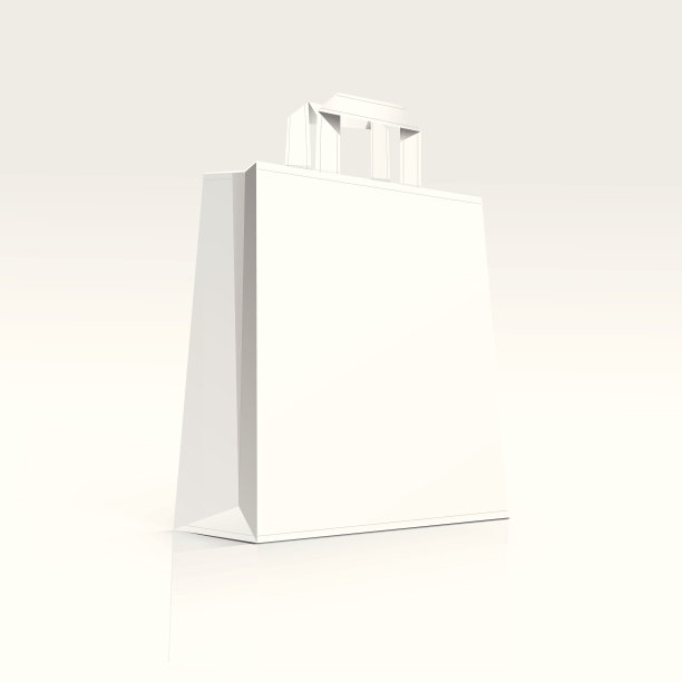 白色背景上的空购物袋图片下载