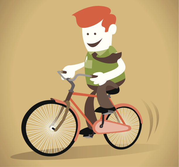 公司的家伙骑着自行车图片下载