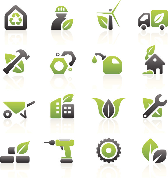 绿色建筑图标图片下载