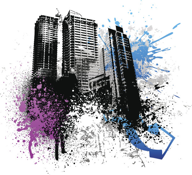 枯燥乏味的城市建筑图片下载