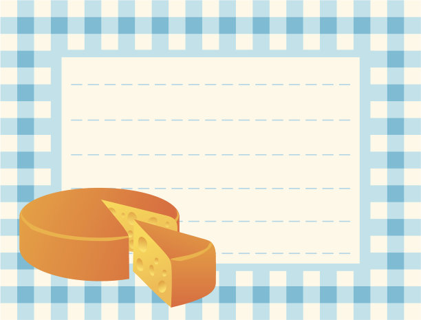 方格背景上的奶酪面包图片下载