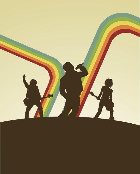 复古的彩虹乐队图片下载