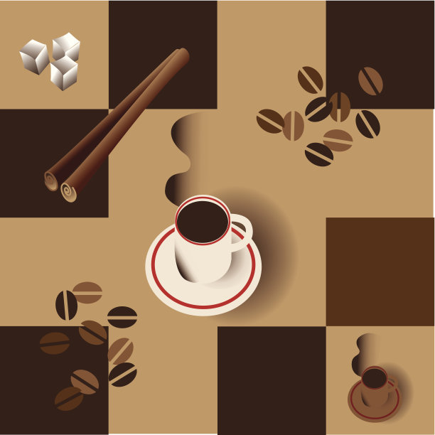 咖啡馆艺术海报图片下载