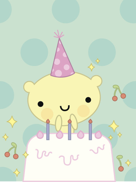 可爱的生日贺卡图片下载