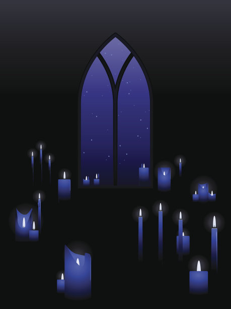 有窗户的蜡烛图片下载