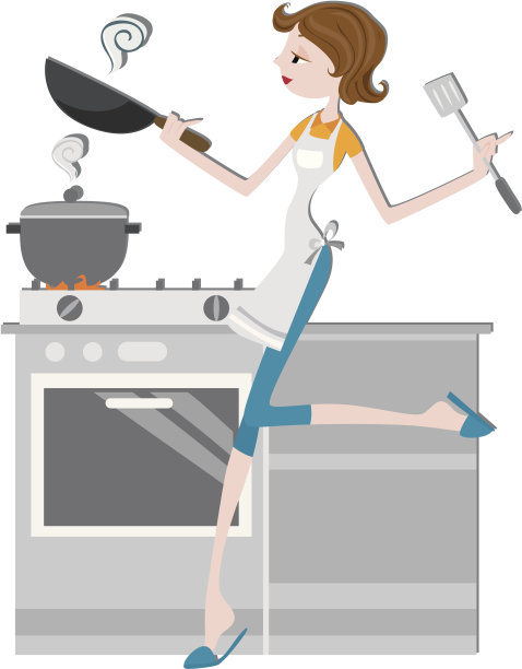 女人做饭图片下载
