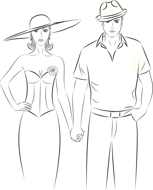 一个男人和一个女人。图片下载