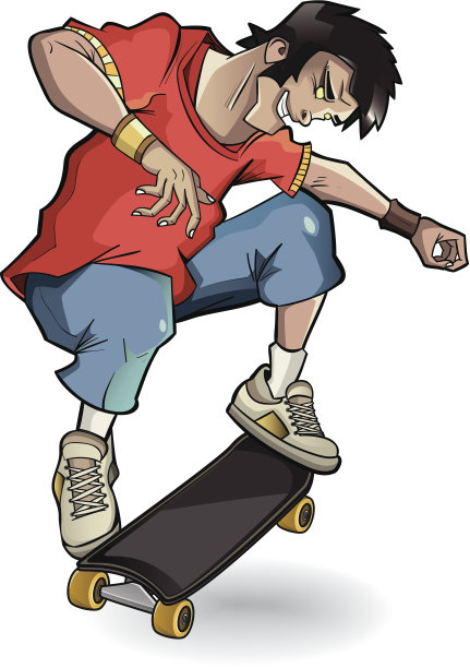 溜冰者表演一个绝技图片下载