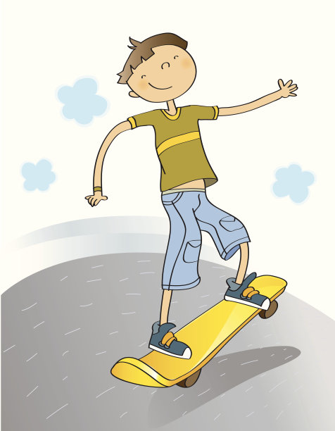 滑板男孩图片下载