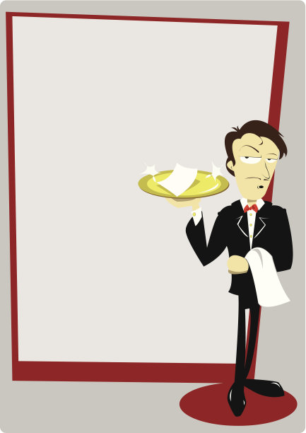 有文案空间的有趣侍酒师图片下载