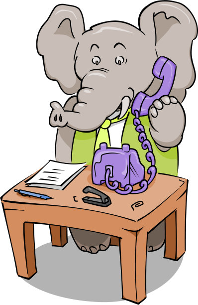 职员电话大象图片下载