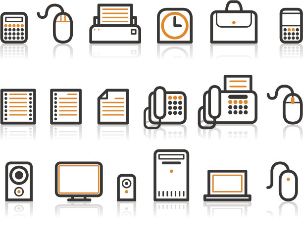 简单线路图标-办公室图片下载