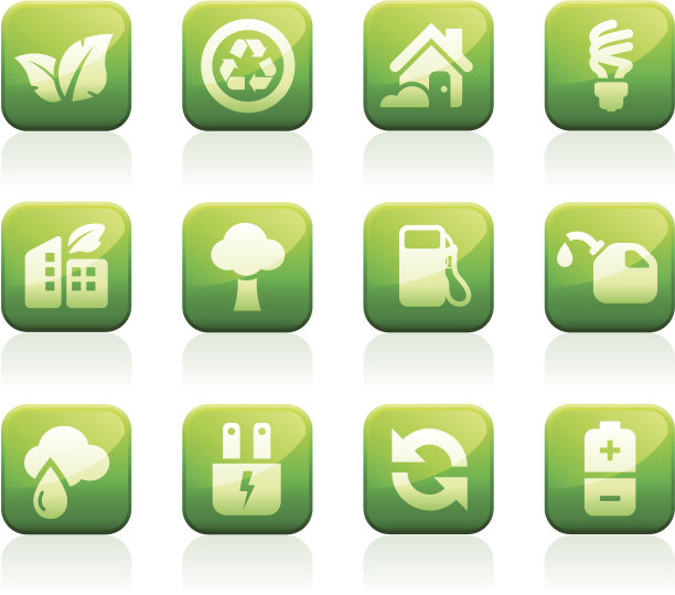 光滑的绿色图标图片下载