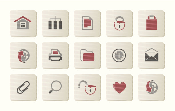 网站和互联网图标|纸板系列图片下载