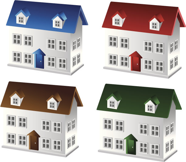 3D等距矢量房屋图片下载