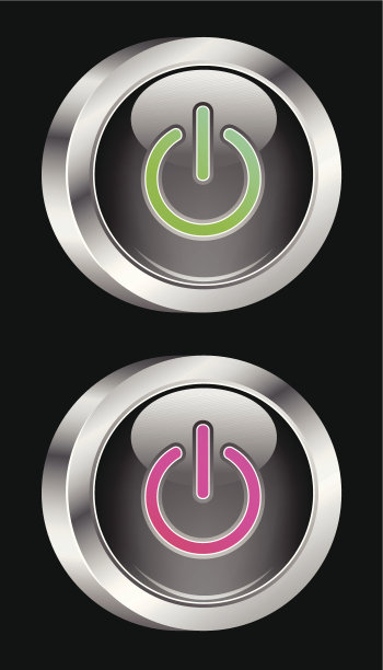 闪亮的电源按钮图片下载