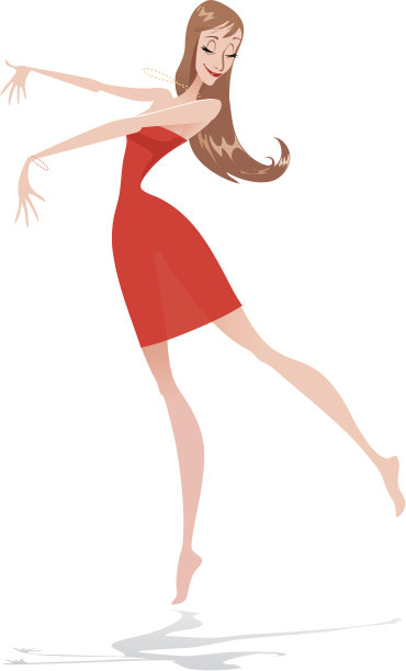 那个穿着红裙子跳舞的女孩图片下载