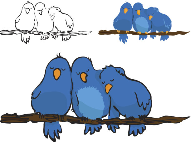 小鸟们:休息时间到了图片下载