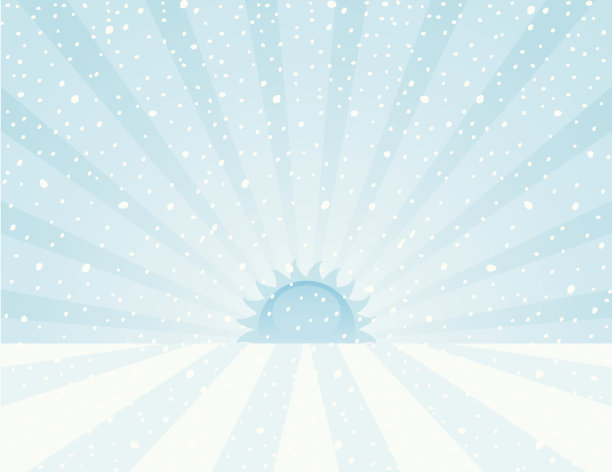 下雪的日出图片下载