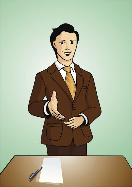 男商人伸出手图片下载