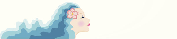 蓝色头发的女人的脸图片下载