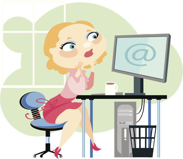 金发和计算机图片下载