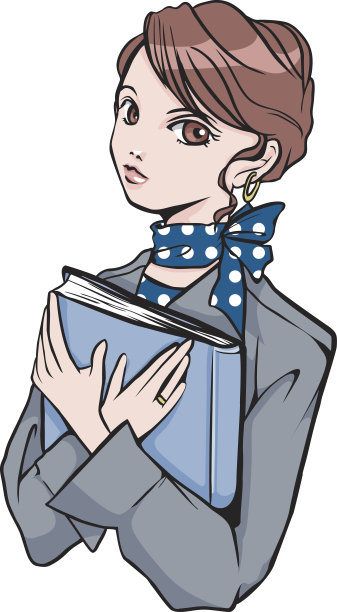 女性办公室职员手册图片下载