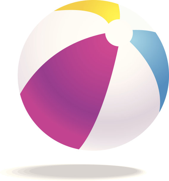 矢量沙滩球插图图片下载