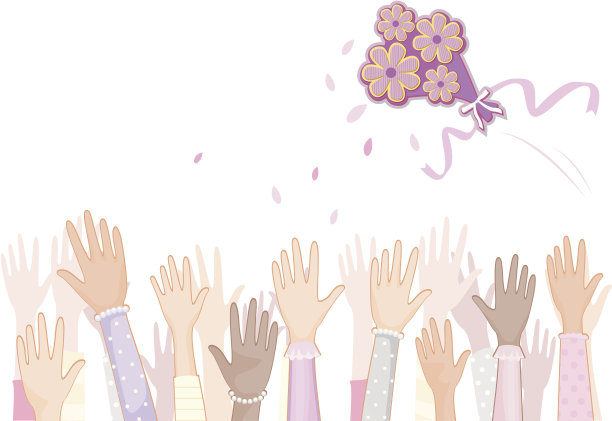 抛新娘的花束图片下载