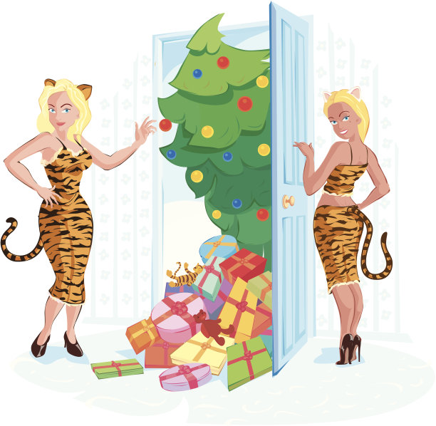 新年虎女临门图片下载