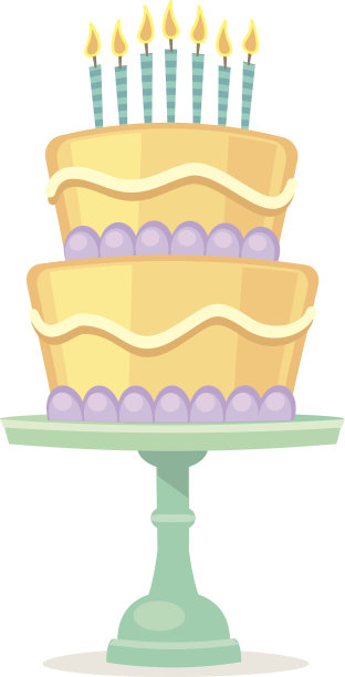 两层黄色蛋糕在贪婪的基座上图片下载