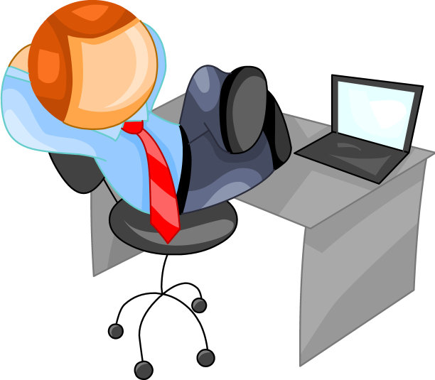 轻松的商人与笔记本电脑图片下载