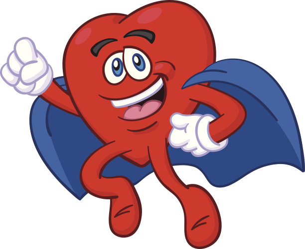 心吉祥物的超级英雄图片下载