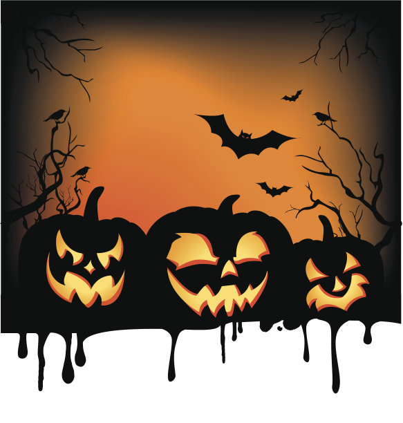 渗出万圣节背景素材图片