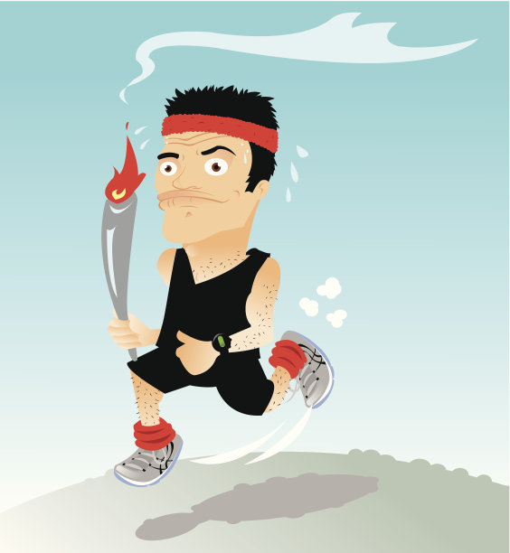 跑步者与火炬图片下载