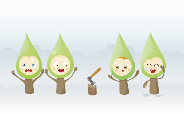 吓坏了的树图片下载