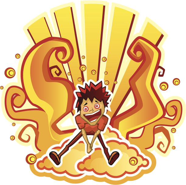 太阳能男孩橙色图片下载