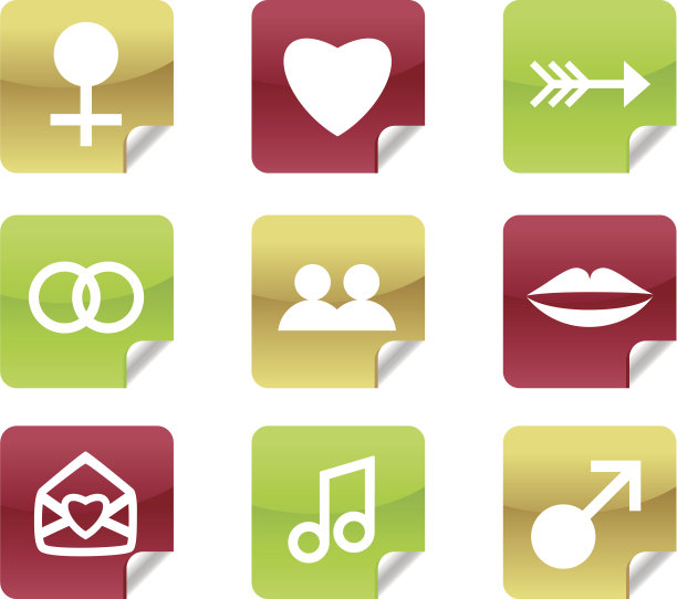 网站/博客的在线约会图标图片下载