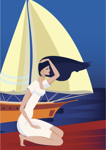 女人和海图片下载