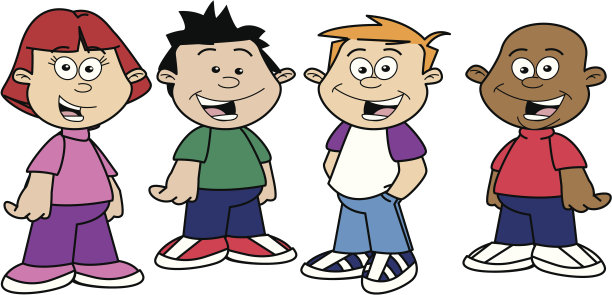 不同种族的男孩和女孩图片下载