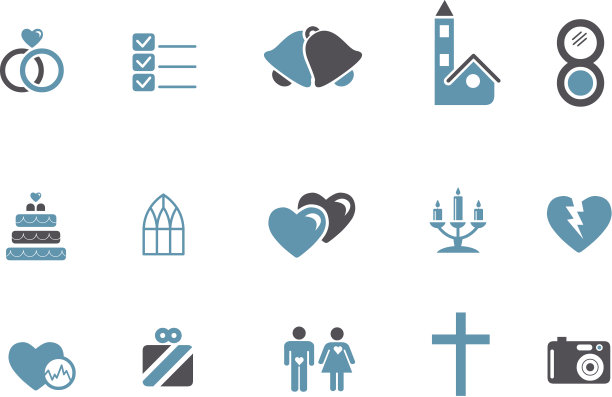 婚礼插画素材ID：105610180