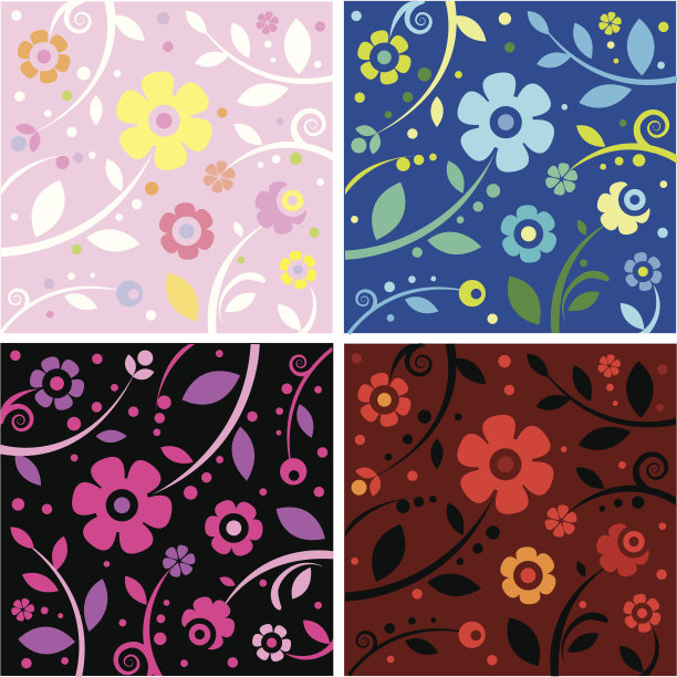 四种颜色类型的图案图片下载