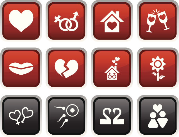 爱的图标。图片下载