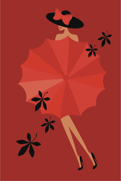 美女插画素材ID：105612148