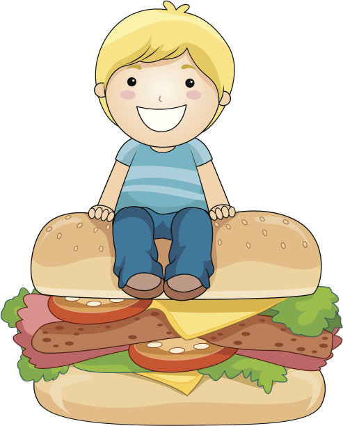 男孩在汉堡图片下载