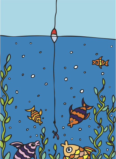 海洋插画素材ID：105616618